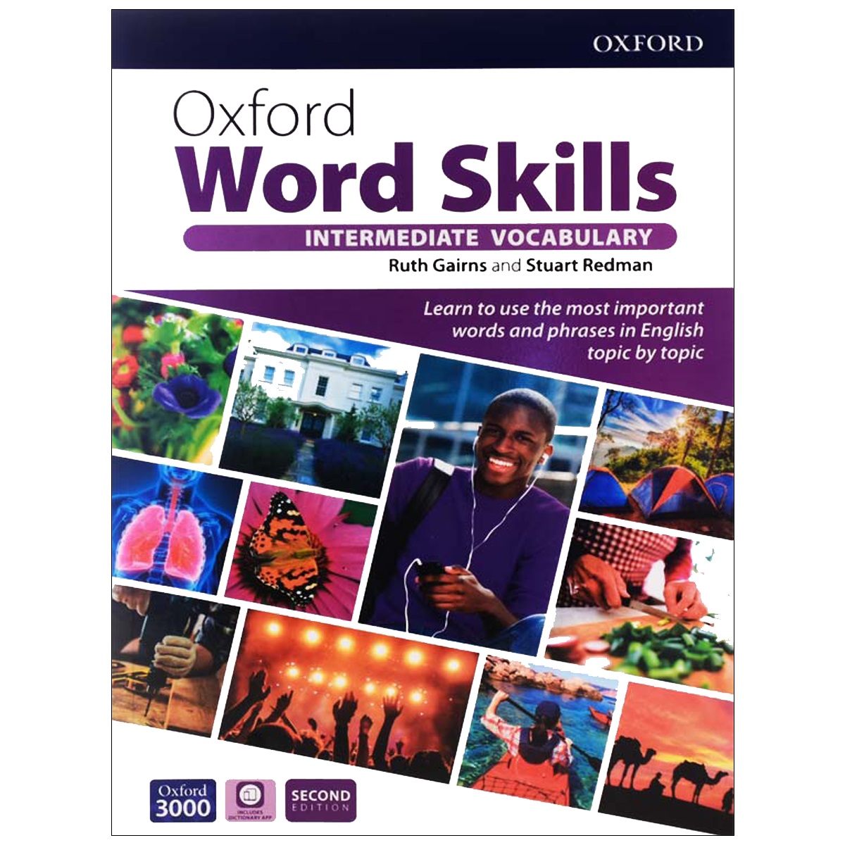 کتاب زبان آکسفورد ورد اسکیلز اینترمدیت ویرایش دوم Oxford Word Skills Intermediate 2nd (سایز بزرگ با تخفیف 50 درصد با سی دی)